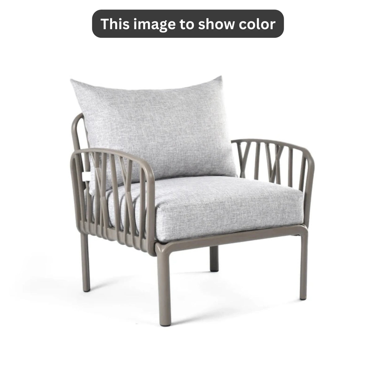 Grey Cushions, Dark Beige Furniture Traverse Chair – Stylish & durable outdoor seating