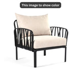Beige Cushions, Black Furniture Traverse Chair – Stylish & durable outdoor seating