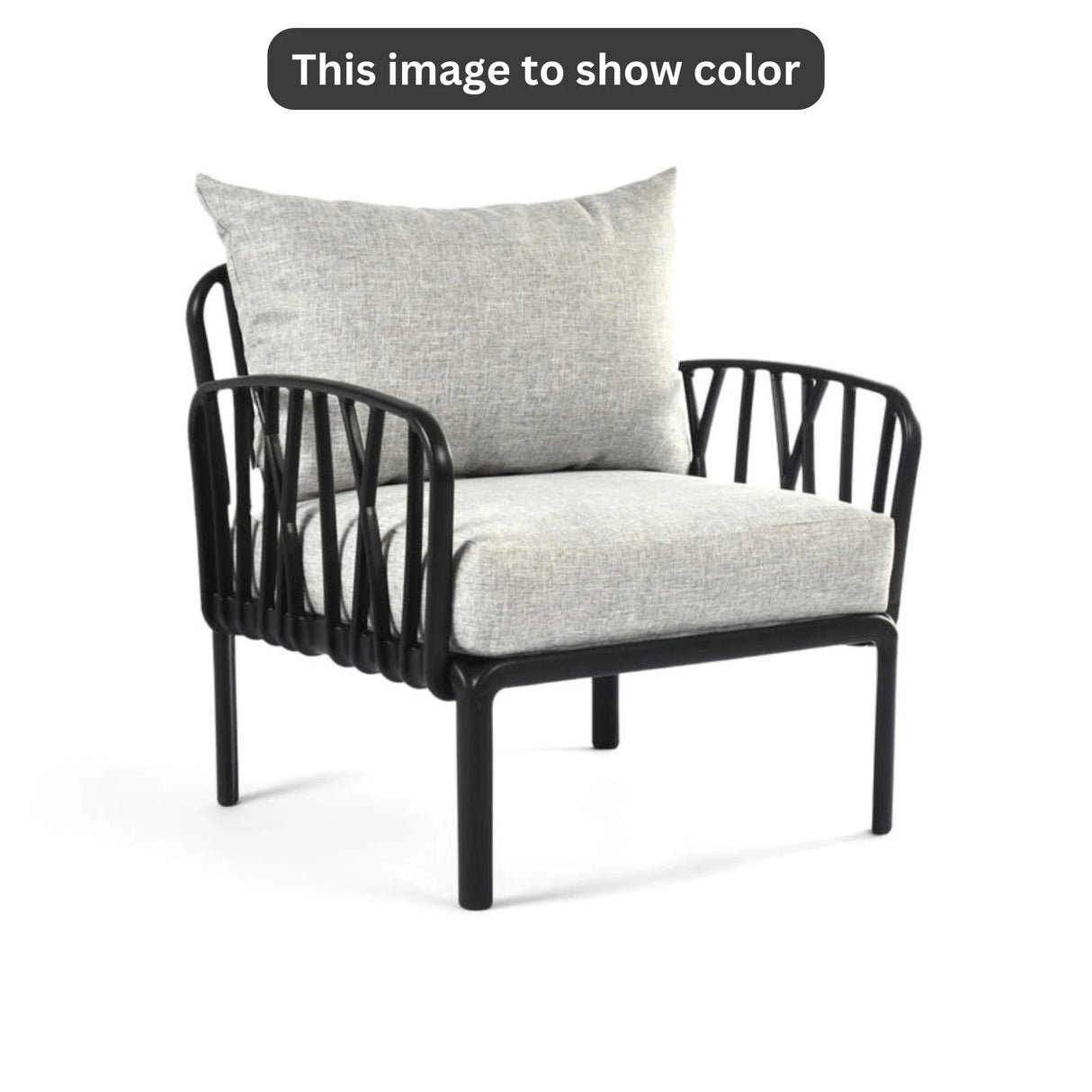 Grey Cushions, Black Furniture Traverse Chair – Stylish & durable outdoor seating