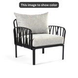 Grey Cushions, Black Furniture Traverse Chair – Stylish & durable outdoor seating