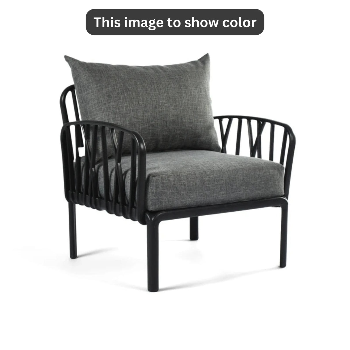 Dark Grey Cushions, Black Furniture Traverse Chair – Stylish & durable outdoor seating