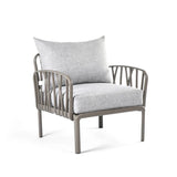grey cushions, dark beige Furniture Traverse Chair – Stylish & durable outdoor seating