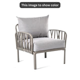 Light Grey Cushions, Dark Beige Furniture Traverse Chair – Stylish & durable outdoor seating