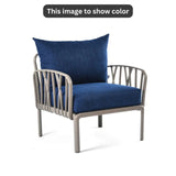 Blue Cushions, Dark Beige Furniture Traverse Chair – Stylish & durable outdoor seating