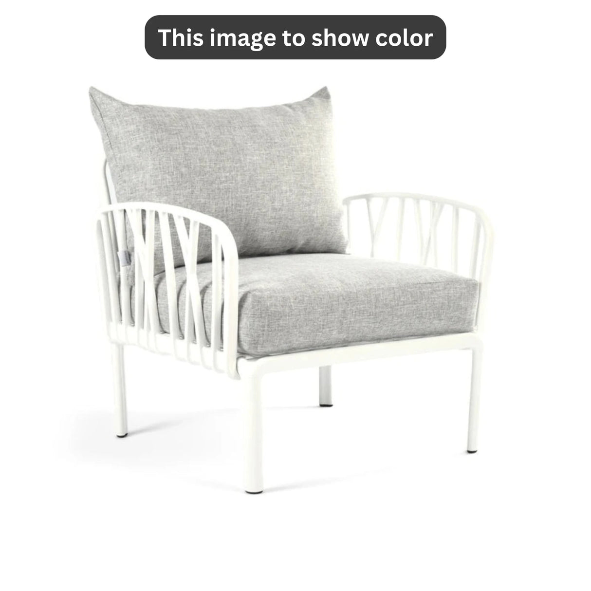 Grey Cushions, White Furniture Traverse Chair – Stylish & durable outdoor seating