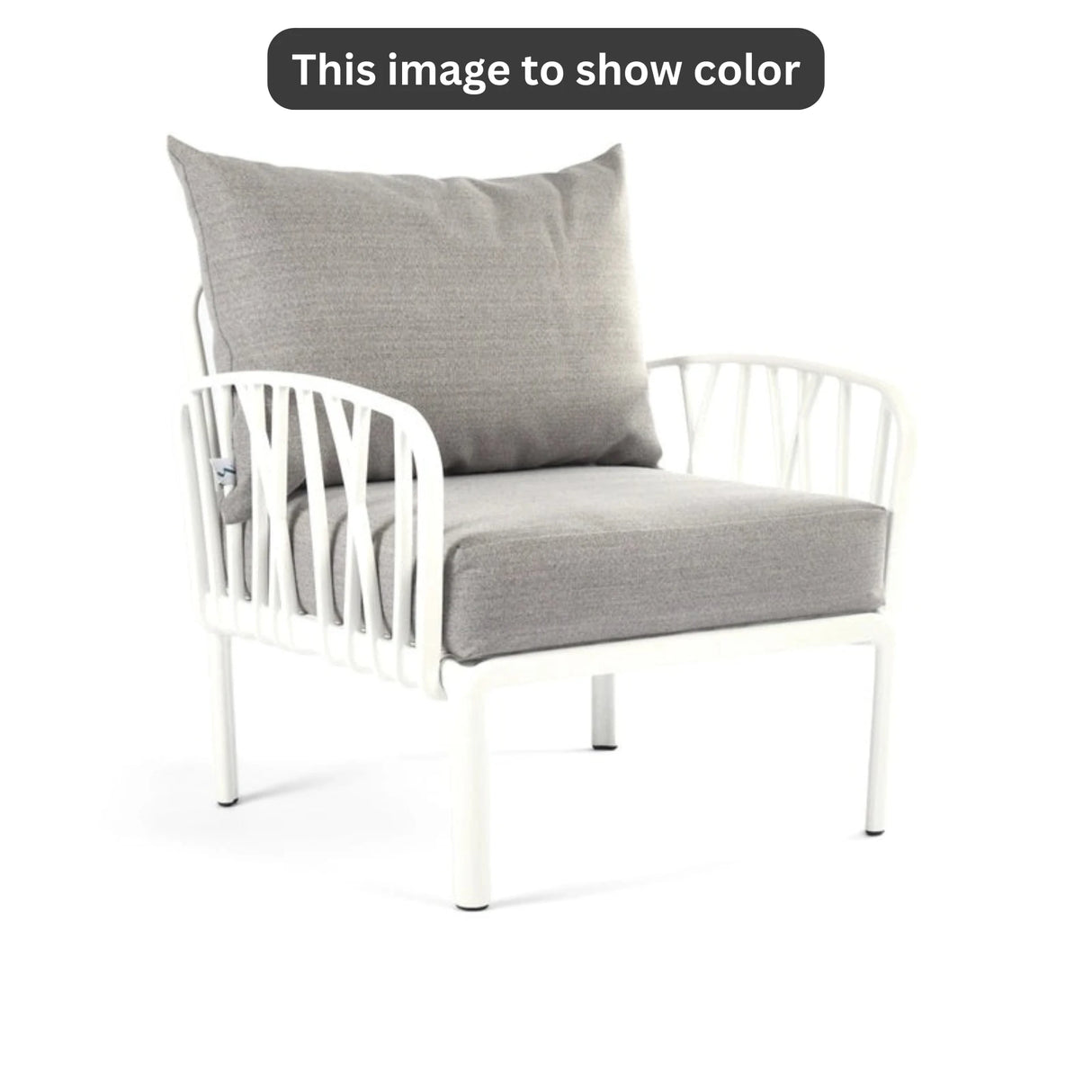 Grey Cushions, White Furniture Traverse Chair – Stylish & durable outdoor seating